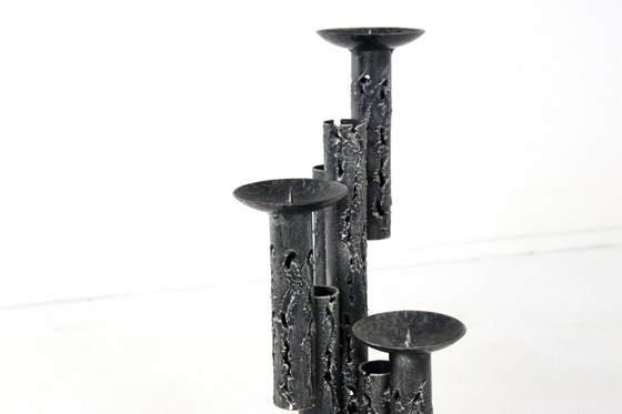 Image 1 of Large Brutalist Floor Candlestick