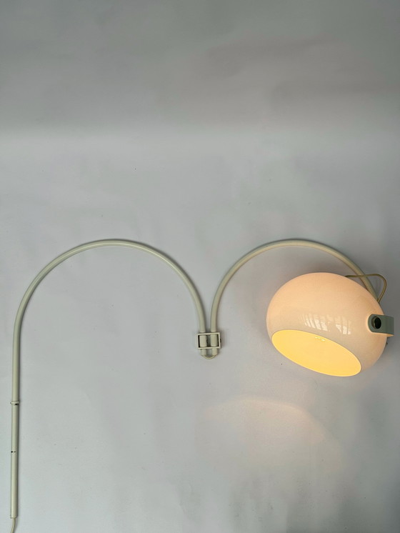 Image 1 of Vintage Space Age dubbele boog wandlamp | Dijkstra | Nederlands design uit de jaren 70