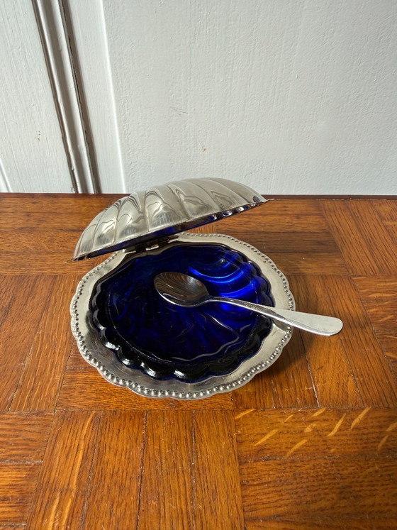 Image 1 of Butterdose aus Edelstahl in Muschelform