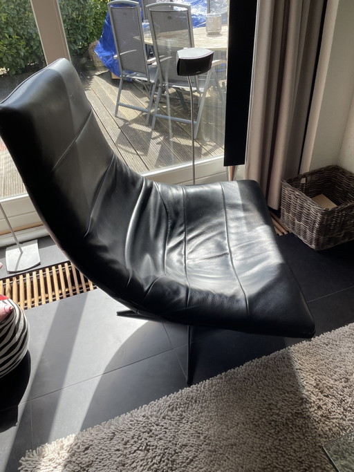 Bodilson - Fauteuil lounge - Cuir noir