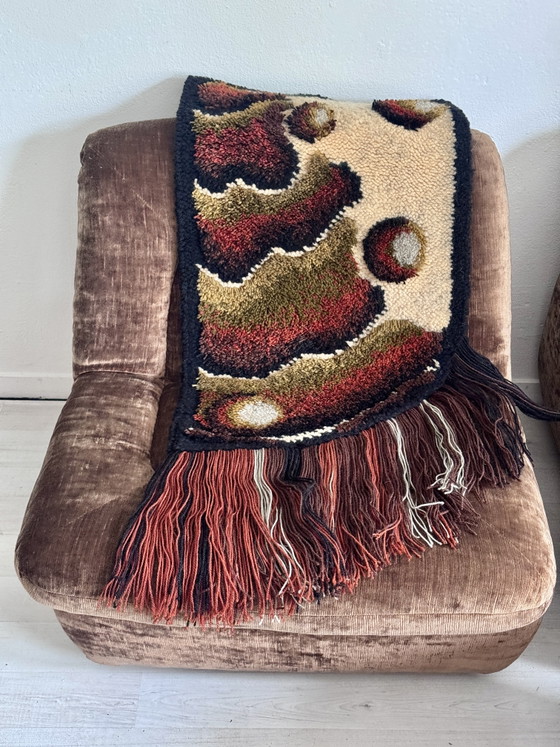 Vintage Seventies Wool Wall Hanging – Wall decoration (photo 10 of 11)