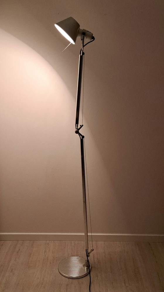 Image 1 of Artemide Tolomeo Terra vloerlamp zilver – iconische Italiaanse designlamp – in uitstekende staat
