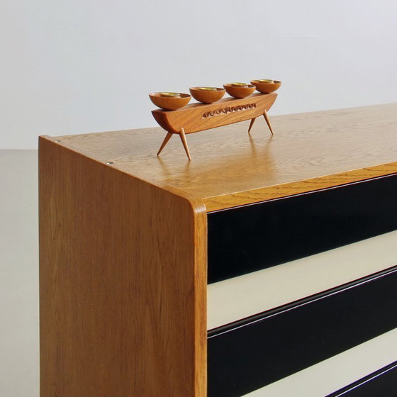 Image 1 of Commode de style Mid-Century par Jiří Jiroutek, buffet U-453, noir et blanc, années 1960