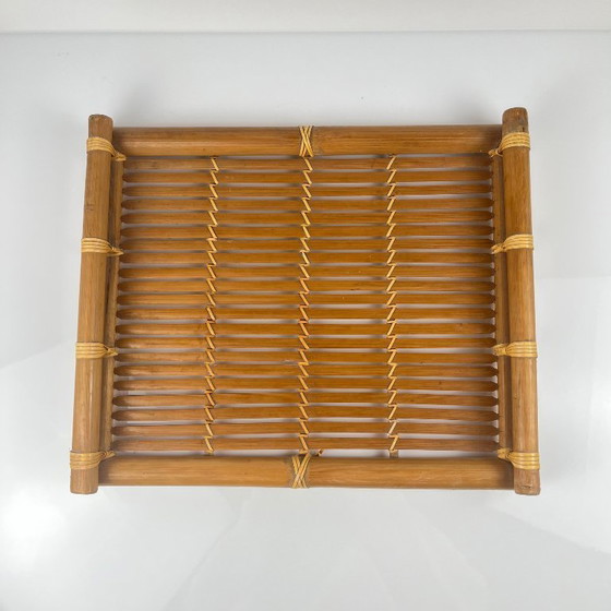 Image 1 of Bambustablett mit Griff, 1960/70