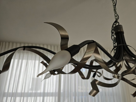 Image 1 of Jacco Maris Ruban Plié Oval Lampe suspendue ovale 8 lumières (acier inoxydable)