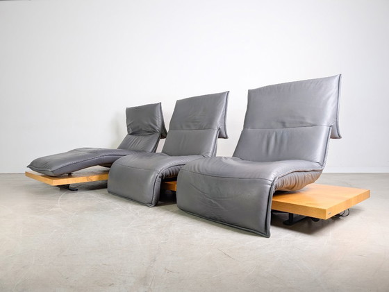 Image 1 of Koinor Free Motion Edit 2 Sofa Couch Ecksofa Leder Balkeneiche