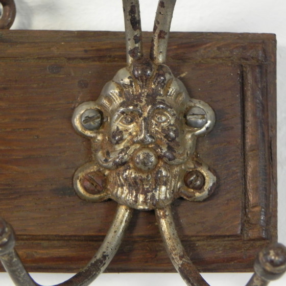 Image 1 of Wall Coat Rack With 7 Hooks With Gargoyles