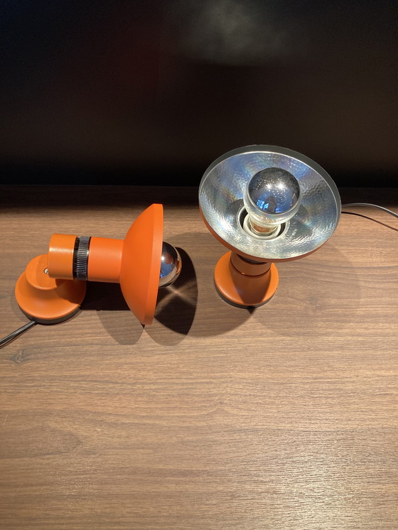 Image 1 of 2x Philips vintage spots wandlampjes (oranje)