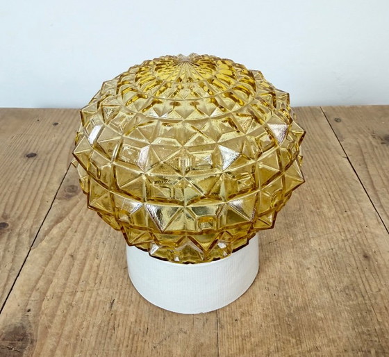 Plafonnier vintage en porcelaine blanche, années 1970 – Glass, Ceramic (photo 4 of 13)