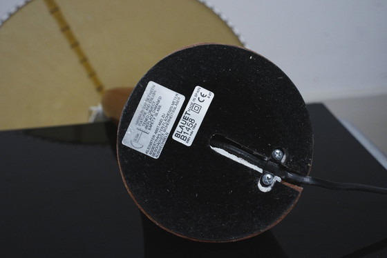 Image 1 of Lampada da tavolo Bonsai Josep Llusca Blauet anni '90, stile spagnolo Mid-Century, in legno di cedro, paralume in pergamena.