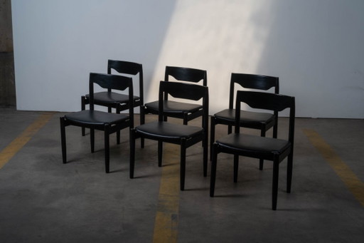 6 modernistische eetkamerstoelen