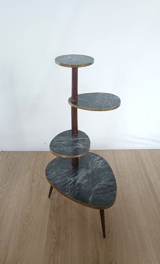 Image 1 of Tavolino portavasi anni Cinquanta con 4 ripiani
