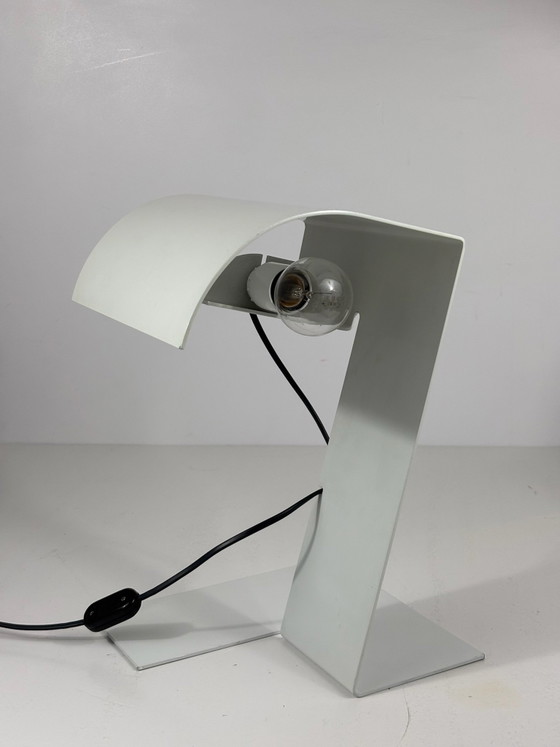 Table Lamp Blitz Trabucco Vecchi Volpi for Stilnovo 1972 Lacquered Aluminum, Metal, White (photo 10 of 15)
