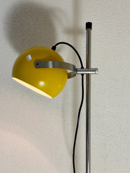 Lampadaire Vintage Yellow Eyeball - Restauré par des professionnels - Space Age / Retro Style