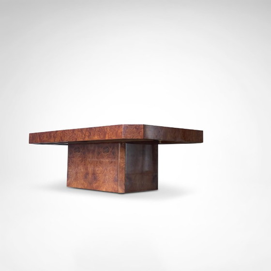 Burl Wood Coffee Table With Bar By Maison Lancel France 1980s (photo 4 of 10)