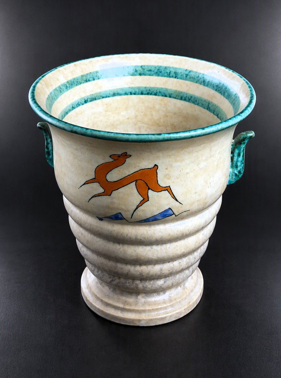 Ugo Zaccagnini - Raro vaso di design italiano – Vasi, Ceramic (photo 9 of 12)