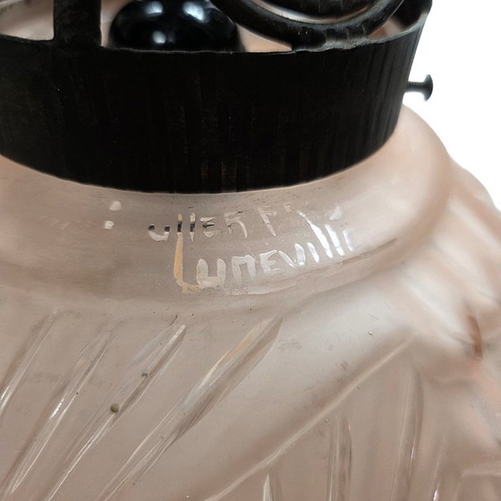 Image 1 of French Art Deco pendant lamp by Muller Freres Luneville, ca. 1930