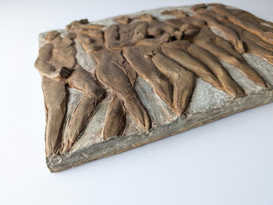 Image 1 of Esperanza d'Ors, plaque en relief en bronze, sculpture figurative, Espagne, années 1990