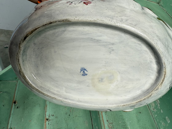 Image 1 of Capodimonte porseleinen schaal met deksel