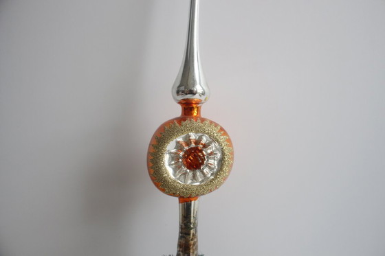 Image 1 of Antique glass Christmas ornament, Czechoslovakia, 1950s. 