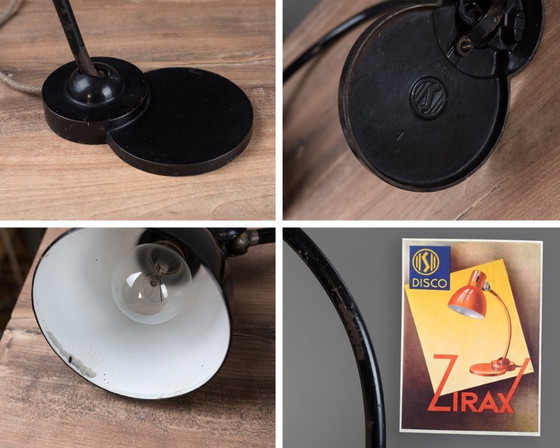 Image 1 of Original Zirax Bauhaus table lamp 1930s – Industrial desk lamp with patina
