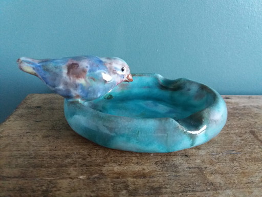 Cendrier oiseau signé Filmont Calvados