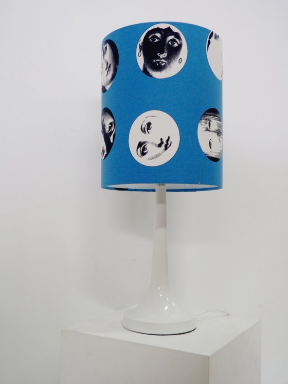 Image 1 of Vintage table lamp/shadow Fornasetti fabric