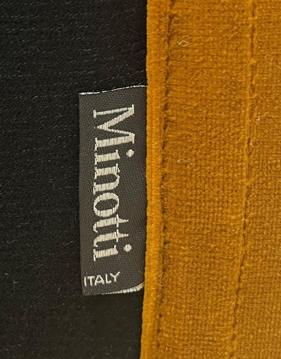 Image 1 of ZGAN Minotti Aston Sofa + Hocker Velvet Yellow