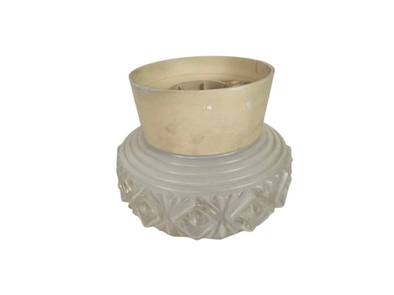 Image 1 of Mid Century - 'Diamond Cut' - flush mount - plafonniere - 70's 