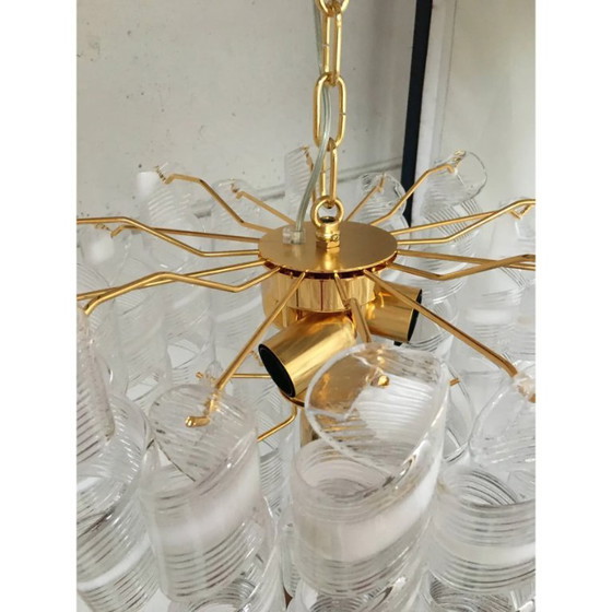 Image 1 of Lampadario Virgola in Vetro di Murano Stile Venini, Multicolor