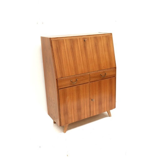 Vintage secretaire met lades, klep en deurtjes gemaakt in de jaren ’60