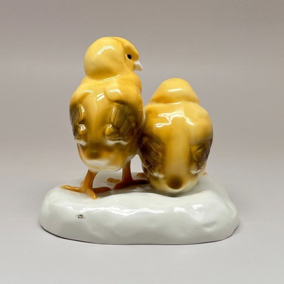 Image 1 of Nymphenburg Porzellan Figurengruppe „Zwei Küken“ Modell 294 – Anna Soennecken-Beckmann