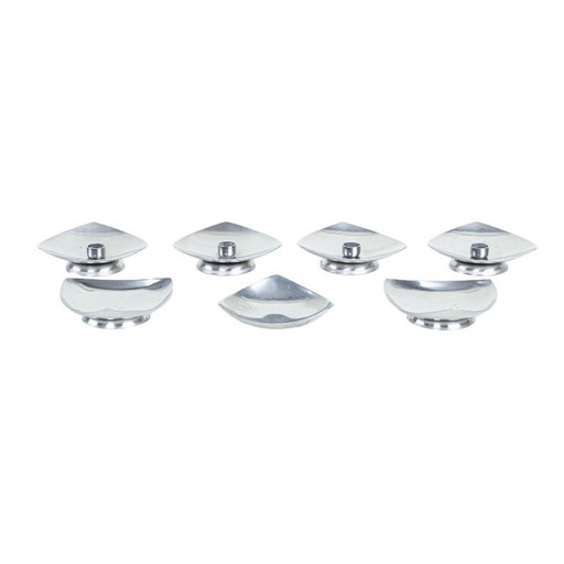 Set aus Stahlkerzenständern, dänisches Design, 1970er Jahre, hergestellt in Dänemark