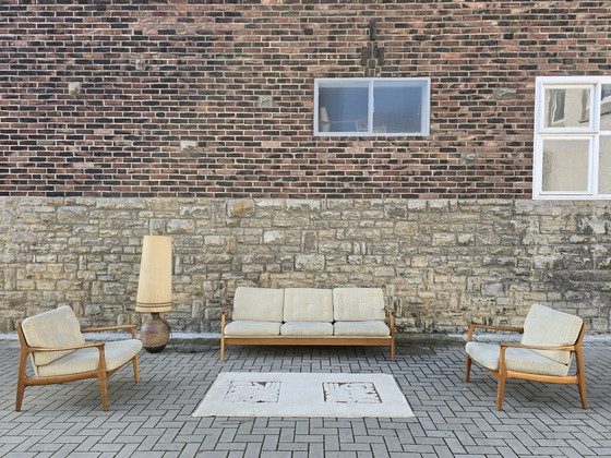 Image 1 of Eugen Schmidt Sofa Daybed jaren 60 Mid Century jaren 70 Zitgroep Vintage Bank Easy Chair Fauteuil