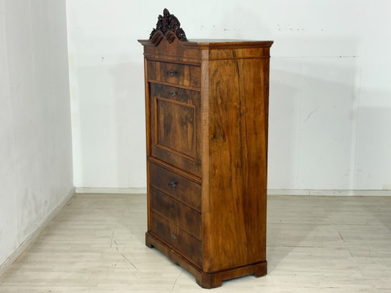 Image 1 of Biedermeier Sekretär / Antiker Schreibschrank / Schrank – um 1880