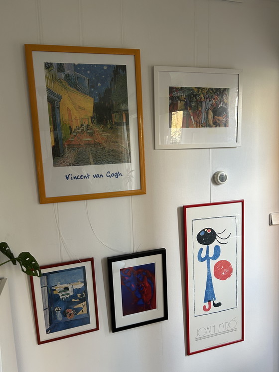 Image 1 of Grande affiche d'art vintage Van Gogh (Arles) dans un cadre jaune