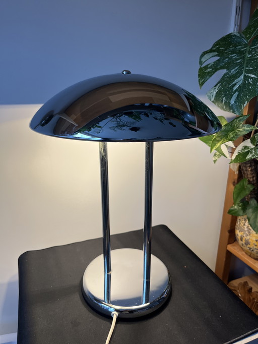 Ikea BARAD paddenstoel tafellamp – Chroom – jaren 70 – Geïnspireerd door Robert Sonneman