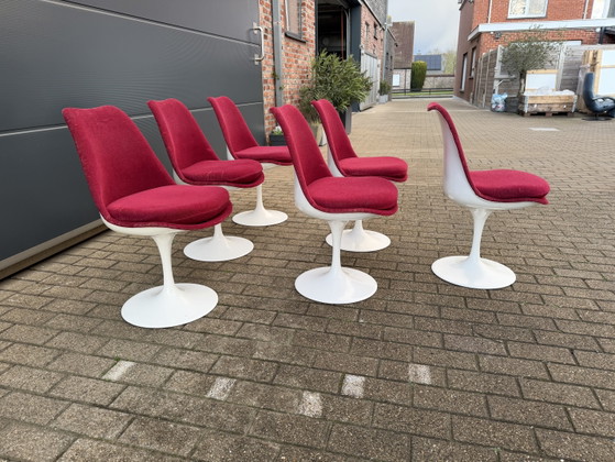 Image 1 of 6x original vintage Knoll Tulip dining chairs Eero Saarinen