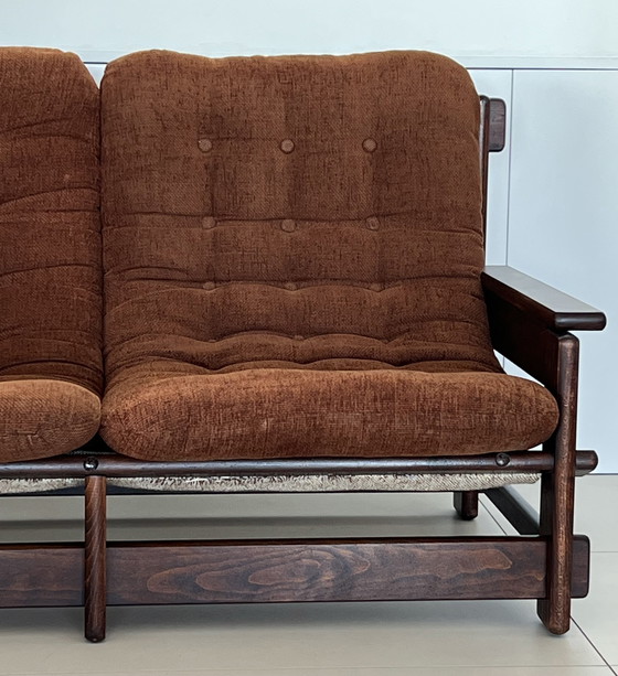 Image 1 of Scandinavische eiken tweezitsbank, jaren 60