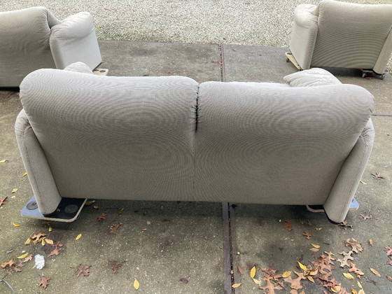 Image 1 of Set unico Maralunga originale di Vico Magistretti per Cassina, 1985