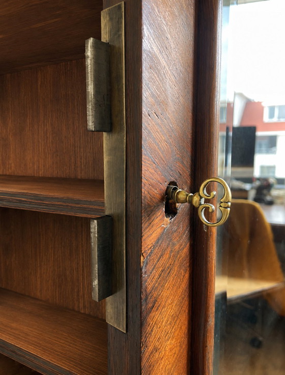 Exclusive French Display Cabinet by Rondot Paris – Walnut Wood & Cut Glass (photo 8 of 15)