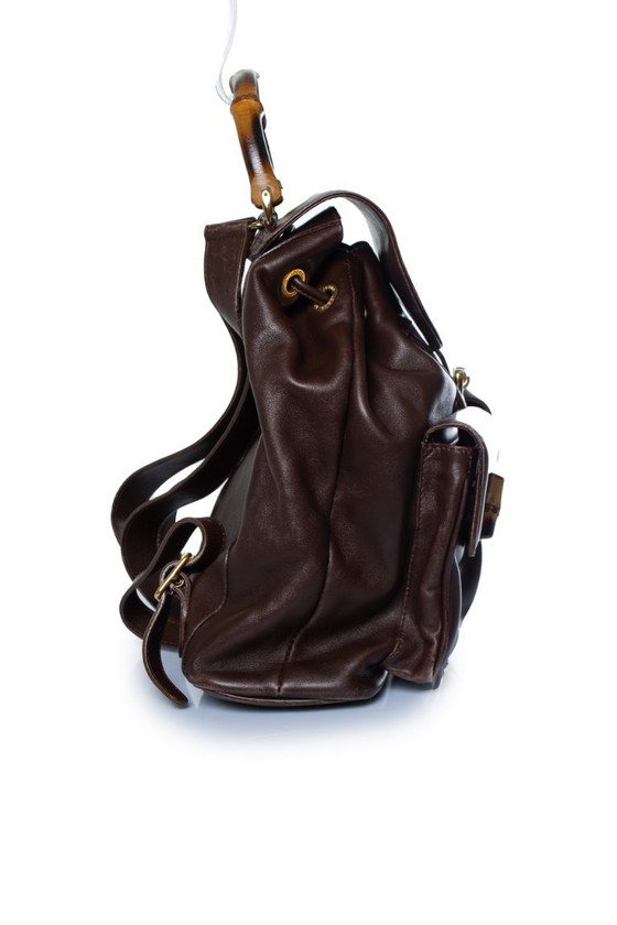 Gucci, Bamboo Backpack in Brown Leather – Calfskin (photo 2 of 12)