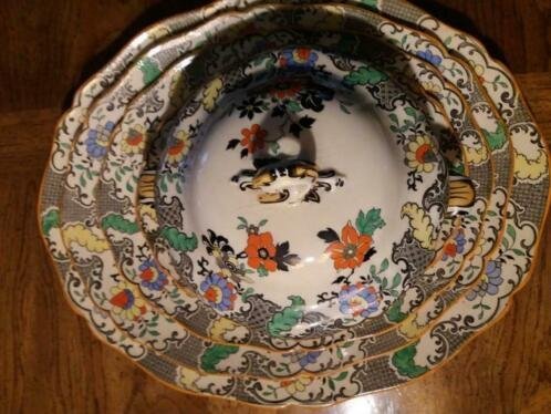 Image 1 of 43 pièces 19ème Nouveau Chantilly Century Style Doulton RN 537783