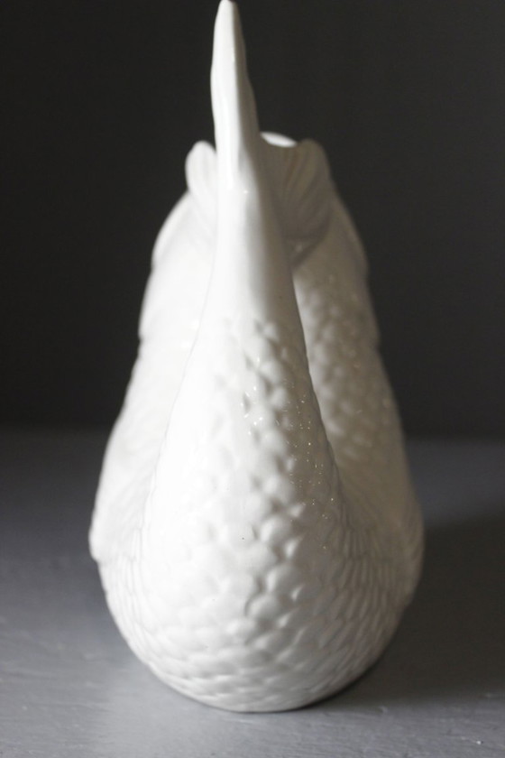 Fish-shaped Pitcher Vase Ceramic Vintage Italy 1970s (photo 6 of 9)