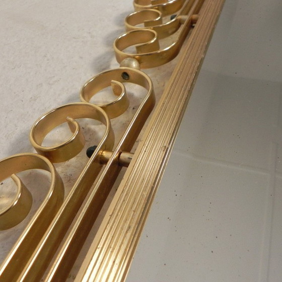 Image 1 of Vintage geslepen spiegel in aluminium frame, jaren 50