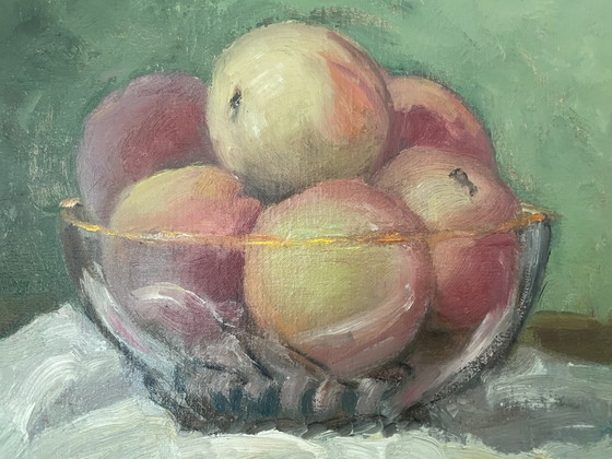 Image 1 of An apple for the thirst, oil on canvas, framed