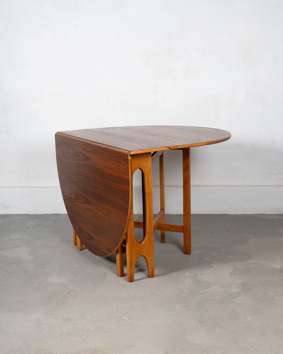 Image 1 of Foldable Oval Dining Table By Bendt Winge For Kleppes Møbelfabrik, Norway