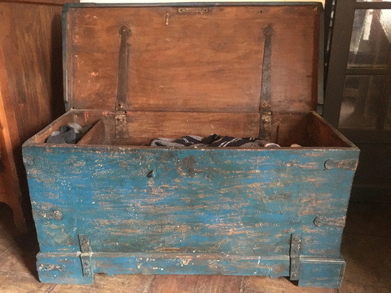 Blue Indian chest – Storage cabinet, Wood (photo 3 of 5)