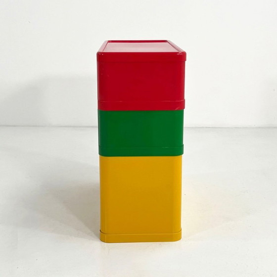Image 1 of Cassettiera multicolore a 4 cassetti modello 4964 di Olaf Von Bohr per Kartell, anni '70