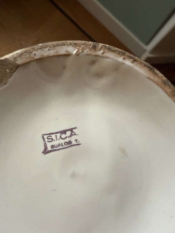 Image 1 of Capodimonte porseleinen schaal met deksel